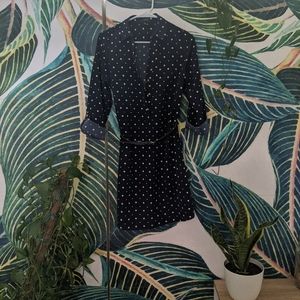 The Limited Navy Polka Dot Dress